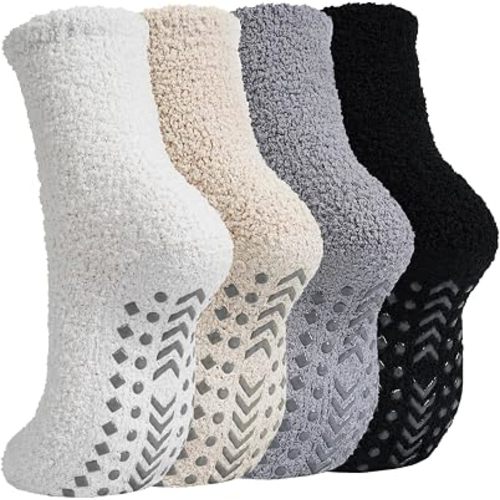 Grip Socks Women,Fall Fuzzy Slipper Socks Hospital Postpartum Essentials