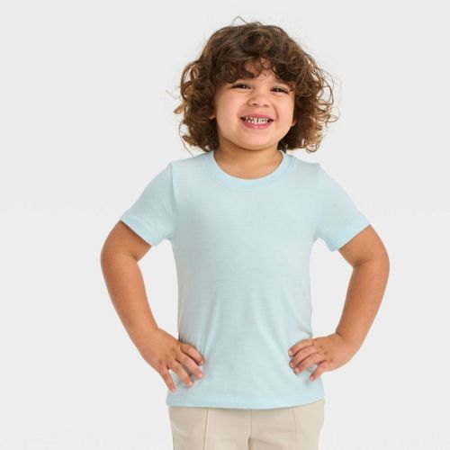 Toddler Boys' Short Sleeve Jersey Knit T-Shirt - Cat & Jack™, Color: Light Blue, Size: 2T
