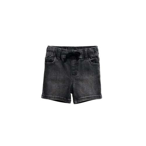Straight Denim Short - Black Wash