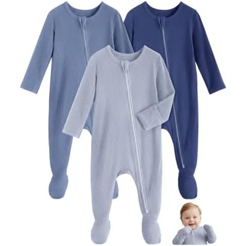 Rayon Made From Bamboo Baby Pajamas Baby Sleepers for Newborn 0-3 3-6 6-9 Months Footie Pjs Baby Boys Girls Clothes