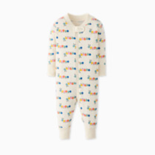 Hanna Andersson Baby Organic Cotton Footless Sleeper - Colorful Caterpillar, Newborn