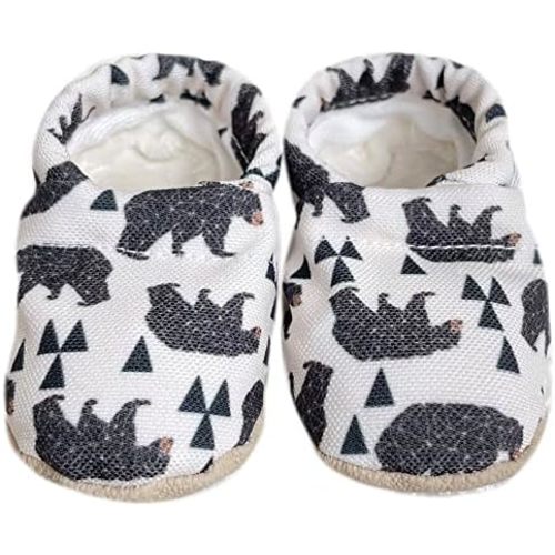 Organic Non-Slip Baby Shoes | First Walker Shoes | Slip On | Rubber Grip Infant Shoes | Lightweight Toddler Shoes Barefoot | Baby Gift | Sock Shoe | Wide Toe Box | Vegan | Recycled | Breathable | Handmade | Stretch| Soft Rubber Sole | New Walker | Flats