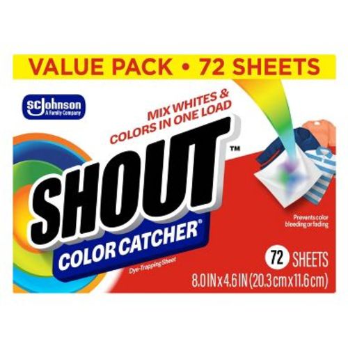 Shout Color Catcher Dye Trapping Laundry Sheets - 72ct