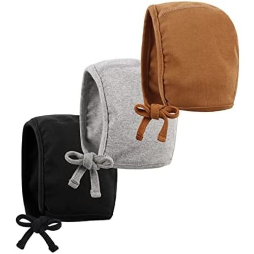 Bamery Infant Baby Bonnet 0-6 Months Newborn Boy Beanie Hat Soft Cotton Baby Girl Turbans Set Single Layer for Spring