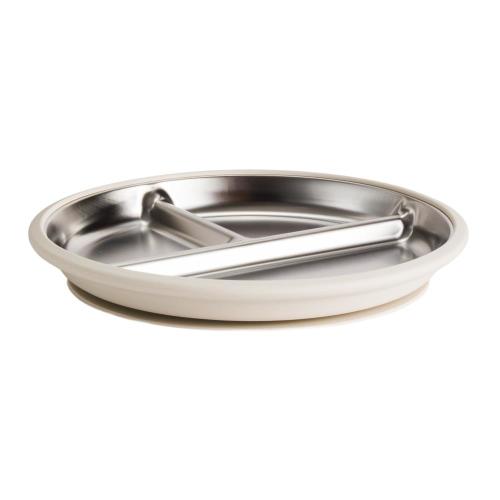 Nestling Stainless Divided Suction Plate 20cm