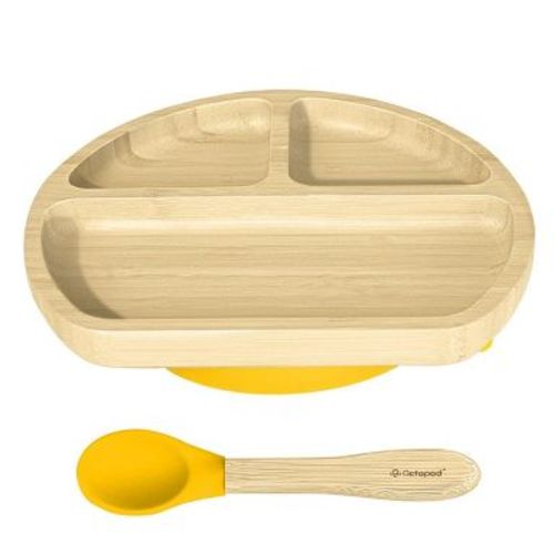 Kids Plates - Bamboo Suction Plate (Triangle) - Octopod