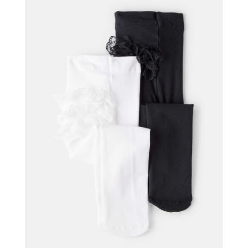 Baby Girl 2-Pack Tights - Black/White | Carter's