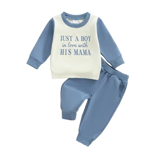 Infant Baby Boy Fall Clothes Set Funny Letter Sweatshirt Pant Outfit Toddler Winter Clothes 6 12 18 Months 2T 3T