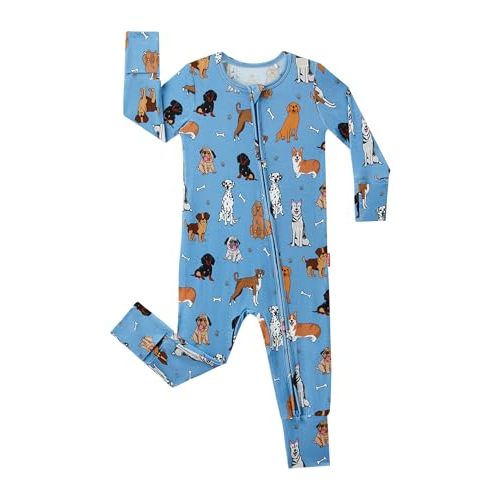 EASWEET Bamboo Viscose Zipper Pajamas Baby Convertible Footie Pajama for Boys Girls, Snug Fit Baby Sleeper