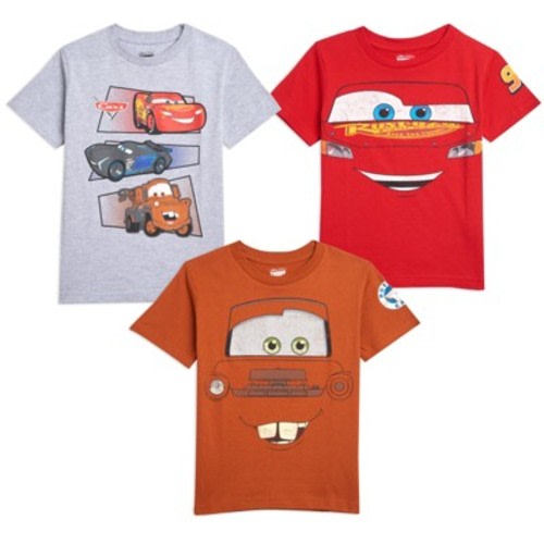 Disney Pixar Cars Lightning McQueen Tow Mator Infant Baby Boys 3 Pack T-Shirts 18-24 Months