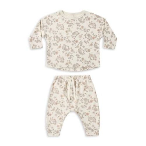 Girls' Rowan Floral Cotton Top & Drawstring Pants Set - Baby
