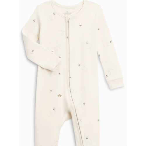 Peyton Zipper Sleeper | Bee / Pewter