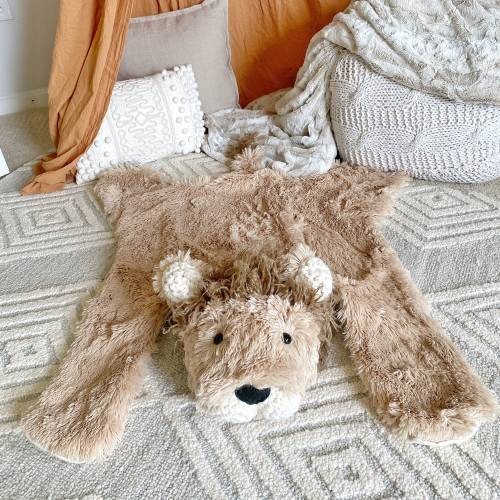 Small Size Lion Rug for Nursery | Safari Animal Themed Nursery Decor by ClaraLoo Creations