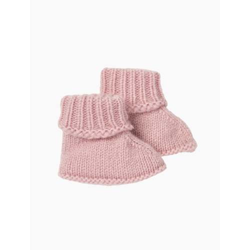 Cashmere Baby Booties in Lily