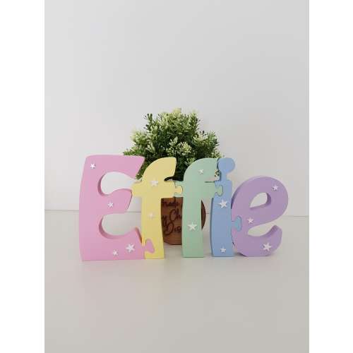 Personalised Jigsaw style Name Sign freestanding