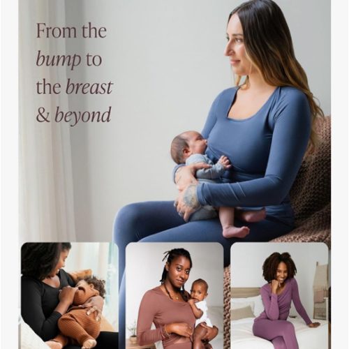 Kindred Bravely Jane Maternity Pajamas & Postpartum Lounge Sets for Women, Long Sleeve Nursing Pajamas