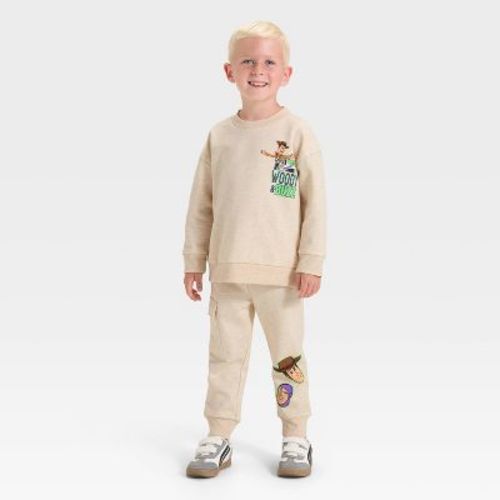 Toddler Boys' 2pc Disney Toy Story Fleece Pullover and Bottom Set - Beige
