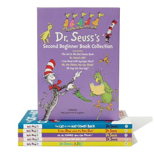 Dr. Seuss's Second Beginner Book Boxed Set Collection: The Cat in the Hat Comes Back; Dr. Seuss's ABC; I Can Read with My Eyes Shut!; Oh, the Thinks You Can Think!; Oh Say Can You Say?