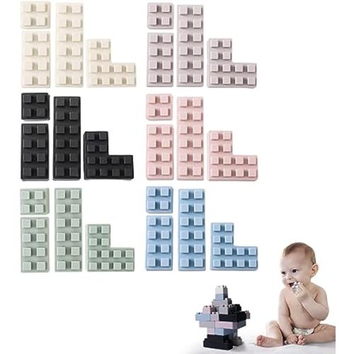 Bopoobo Stacking Toys - Soft Building Blocks, Montessori Educational Toddler Sensory Learning, Baby Bath Toys, Gifts for Kids Age 1-3