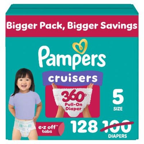Pampers Cruisers 360 Disposable Diapers OMS Pack - Size 5 - 128ct