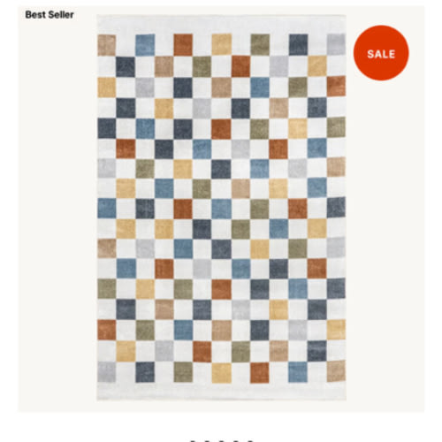 Carina Colorful Checkered Washable Rug | Multicolor – Rugs USA