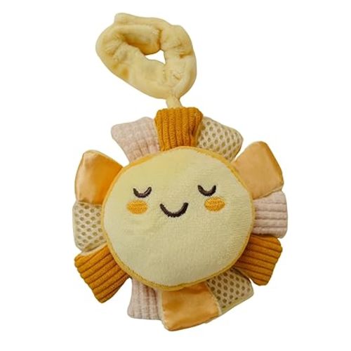 Lion & Light® Sunny Crinkle Toys for Baby | Sensory Toys for Babies | Baby Hanging Toys | Mellow Textures & Crinkle Sounds | Soft Rattle Toy for Babies 0-6 Months | Plush Toys for Kids