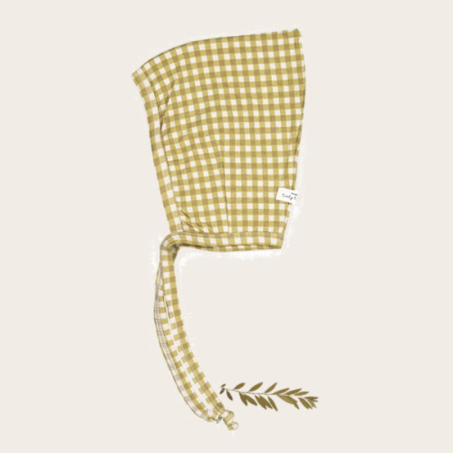 The Printed Pixie Bonnet - Golden Gingham