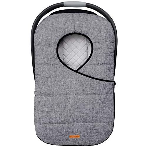 liuliuby Winter Baby Car Seat Cover - Cold Weather Insulated Carseat Bunting Bag/Blanket Accessories for Newborn & Infant - Keeps Babies Warm and Cozy - Carrier Canopy for Boys & Girls (Heather Gray)