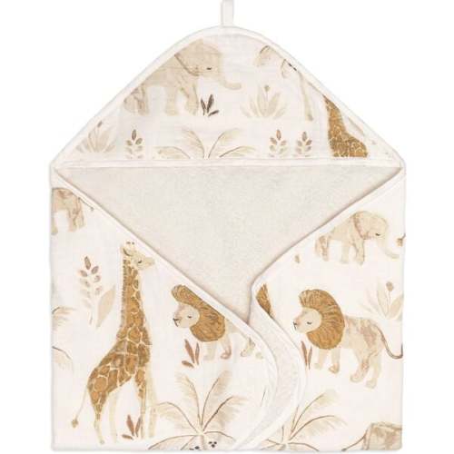 Kendi Baby Hooded Towel (Safari Animal) - Crane Baby | Maisonette