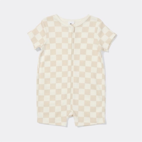 Dymples Baby Zip Romper - Cream Check