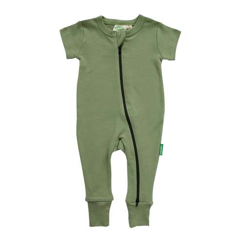 Organic Essentials '2-Way' Zip Romper - Short Sleeve