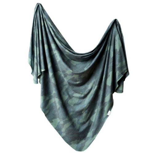 Copper Pearl Diesel Knit Swaddle Blanket - Hunter