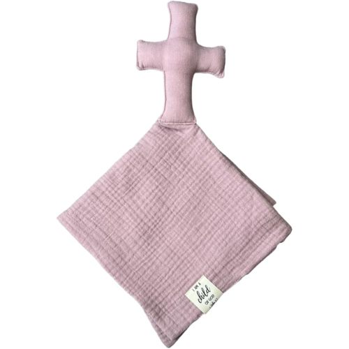 Cross Lovey, Cross Security Blanket, Christian Lovey, Christian Baby Gift, Baptism Gift, Easter Gift, Newborn Baby Gift, Blessing Blanket, Christian Gift (Periwinked Mauve)