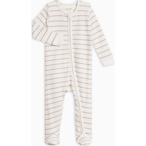 Colored Organics - Kit Ribbed Zipper Sleeper Dario Stripe/Oat