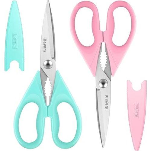 iBayam Cute Kitchen Scissors All Purpose Heavy Duty Meat Poultry Shears