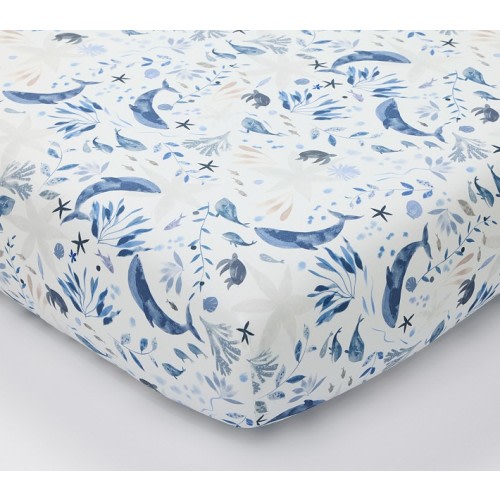 Jack Sea Life Organic Crib Fitted Sheet