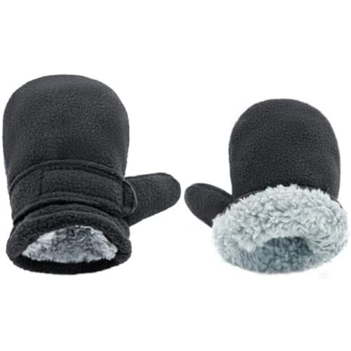 BAVST Baby Toddler Winter Mittens Girls Warm Fleece Lined Gloves Kids Sherpa Lined Mittens for Boys