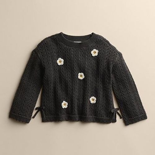 Baby & Toddler Girl Little Co. by Lauren Conrad Relaxed Pointelle Rib Sweater