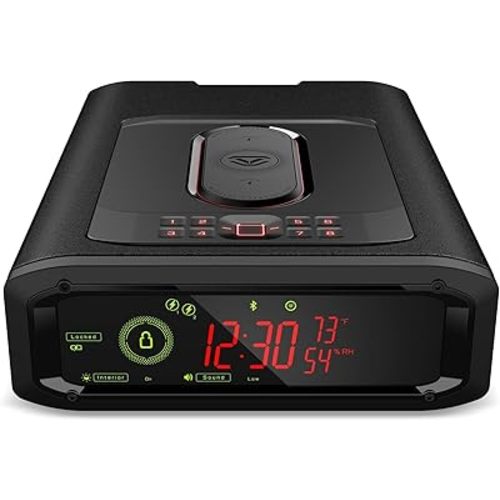 VAULTEK DS5i Smart Station™ Biometric Smart Safe with Dual Wireless Phone Charger + Auto Open Drawer + WiFi Safe Management (WiFi + Biometric (Black))