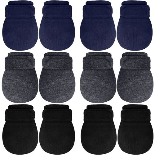 Baby No Scratch Mittens Newborn Baby Cotton Breathable Warm Gloves Baby Mitts for Boys Girls