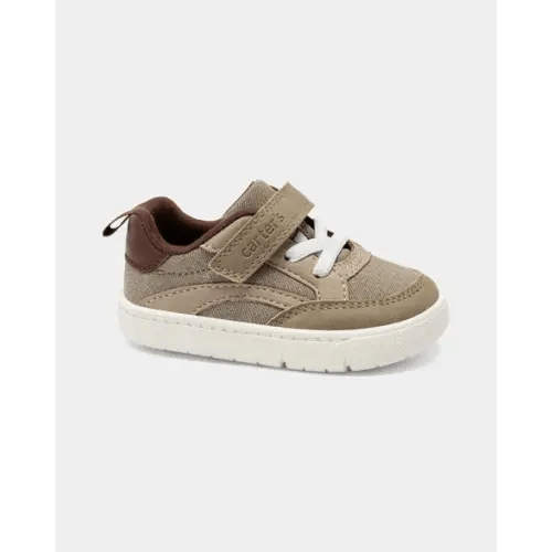Baby Boy Every Step® First Walker Casual Shoes - Khaki/White | Carter's