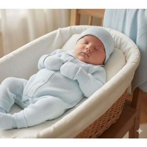 Newborn Baby Boy Coming Home Set | 100% Cotton Hospital Outfit | 8 Piece Set