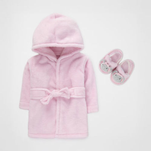 Baby Essentials 0-9 Month Baby Girls Knee Length Long Sleeve Robe