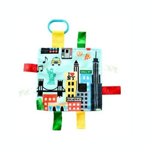 Baby Jack The Learning Lovey New York City NYC The Big Apple Landscape Baby Tag Crinkle Square Toy 8" x 8"