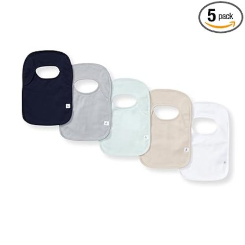 Burt’s Bees Baby Organic Baby Bibs – 100% Cotton Newborn Infant Bibs for Baby Boys & Girls