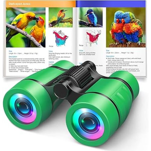 LET'S GO! Boy Toys Age 3-7 Kids Binoculars for Bird Watching|Hiking|Camping Toy for 3 4 5 6 7 Year Old Boy Girl Christmas Birthday Gifts Outdoor Travel Toys for Kid Boys Ages 3-6 Stocking Stuffers