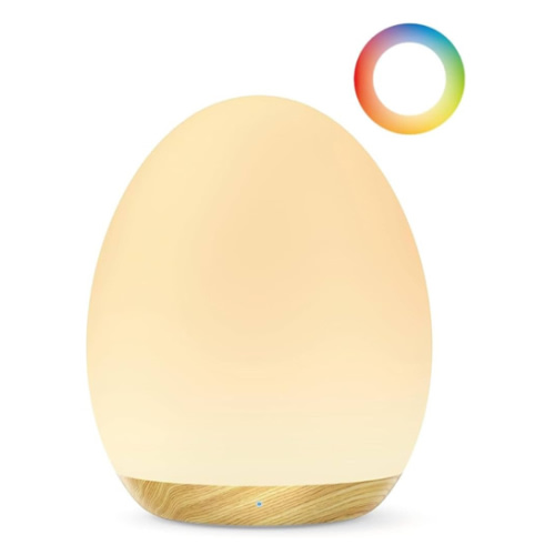 JolyWell Night Light for Kids, Baby Night Light with 7 Colors Changing Mode & Stepless Dimming, Nursery Night Light BPA Free,Rechargeable Egg Night Light for Breastfeeding 1h Timer & Touch Control