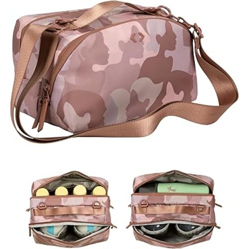 Breast Pump Bag with Cooler - Wearable & Portable Pump Carrying Case - Fits Willow Go, Elvie Stride & Momcozy - Insulated for Breast Milk - Waterproof Interior - Travel & Work Breastfeeding Bag