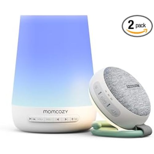 Momcozy Baby Sleep Bundle: Portable Sound Machine and App Remote Control White Noise Machine for Sleeping, Baby Registry, Newborn Essentials, Baby Shower Gifts
