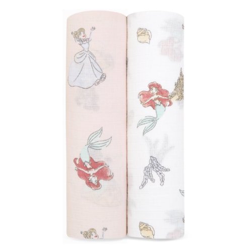 NEW! aden + anais™ essentials 2pk muslin swaddles, Disney Princess - NEW! aden + anais™ essentials 2pk muslin swaddles, Disney Princess